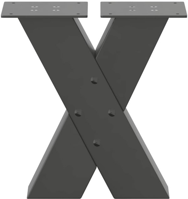 Πόδια Τραπεζιού Καφέ Σχήματος X 2 Τεμ. Ανθρακί 40x(30-31) cm Ατσάλι