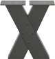 Πόδια Τραπεζιού Καφέ Σχήματος X 2 Τεμ. Ανθρακί 40x(30-31) cm Ατσάλι
