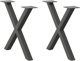 vidaXL Πόδια Τραπεζιού Καφέ σε Σχήμα Χ 2 Τεμάχια, Χάλυβας, Ανθρακί, 60x(42-43) εκ.