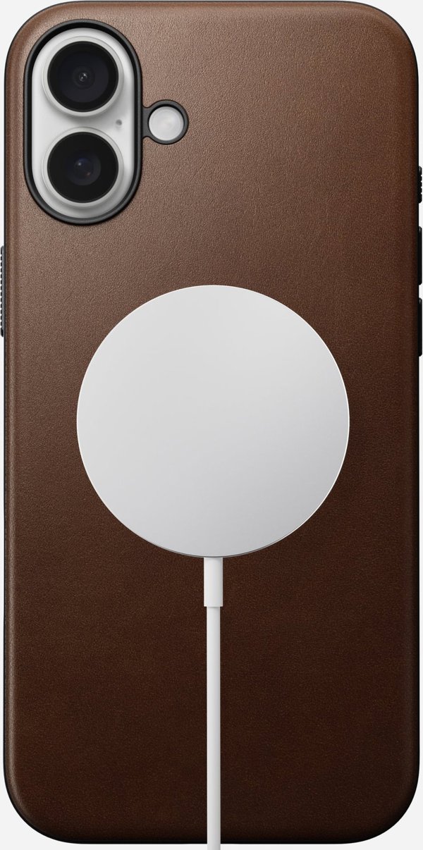 Nomad Modern Leather Case για iPhone 16 Plus - Καφέ Δερμάτινη Θήκη