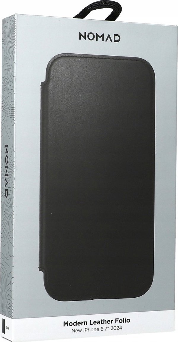 Nomad Modern Leather Folio Θήκη για iPhone 16 Plus - Μαύρο