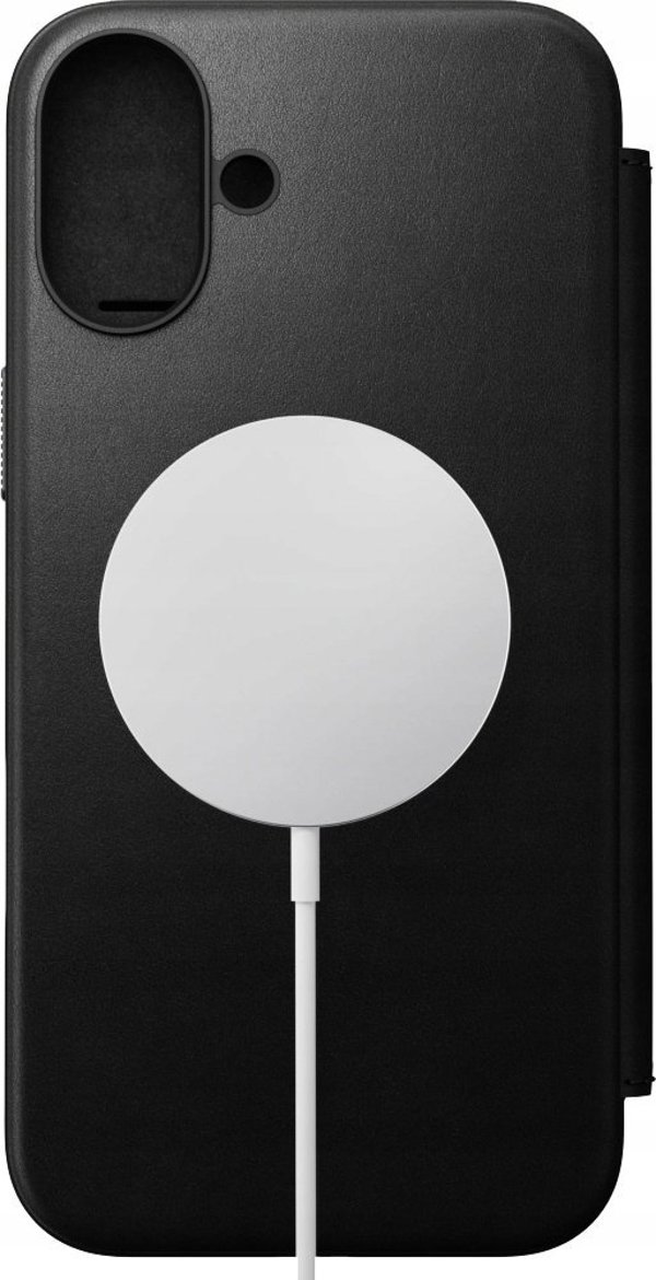 Nomad Modern Leather Folio Θήκη για iPhone 16 Plus - Μαύρο