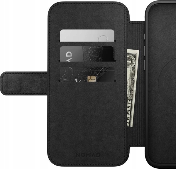 Nomad Modern Leather Folio Θήκη για iPhone 16 Plus - Μαύρο