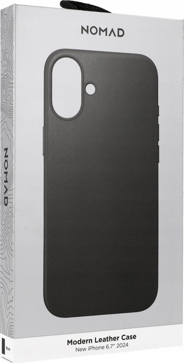 Nomad Modern Leather Case για iPhone 16 Plus - Μαύρο
