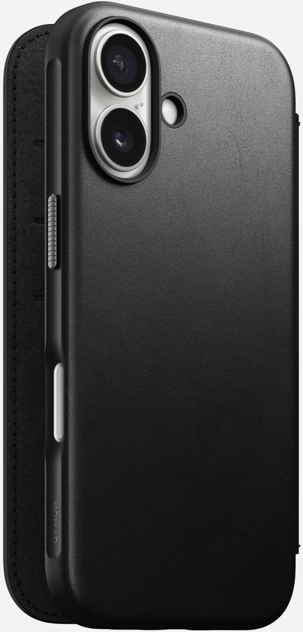 Nomad Modern Leather Folio, black - iPhone 16