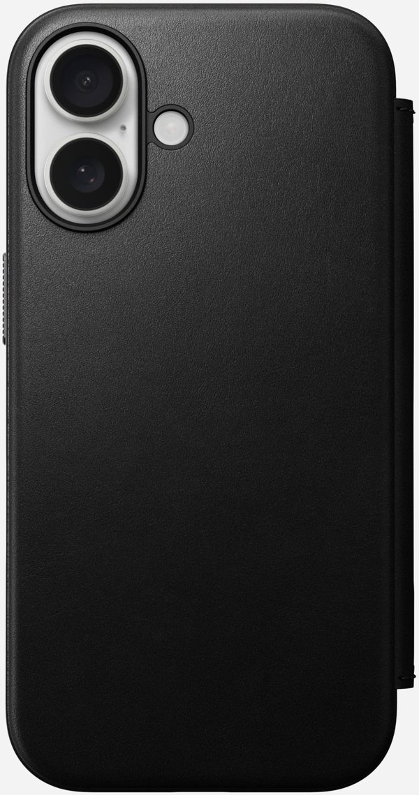 Nomad Modern Leather Folio, black - iPhone 16