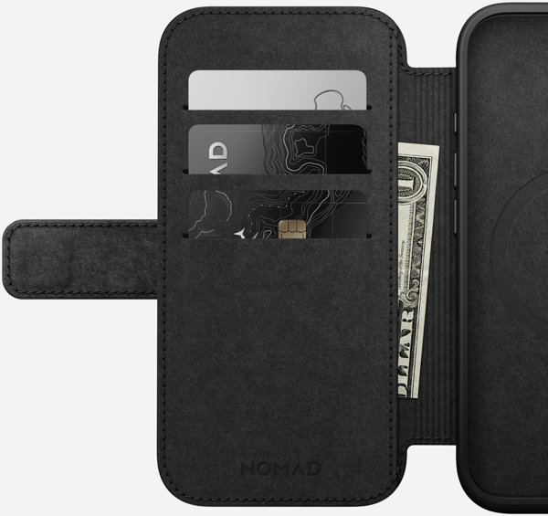 Nomad Modern Leather Folio, black - iPhone 16