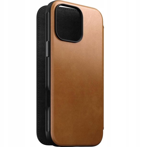 Nomad Modern Leather Folio Θήκη για iPhone 16 Pro - English Tan