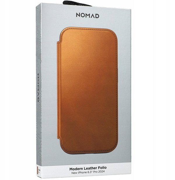 Nomad Modern Leather Folio Θήκη για iPhone 16 Pro - English Tan