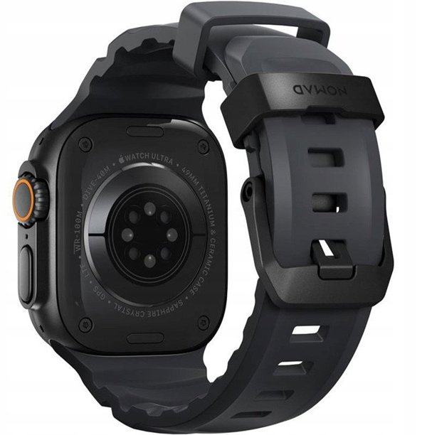Nomad Rocky Point Band Λουράκι για Apple Watch, Titanium Hardware, FKM, Μαύρο, 49mm / 46mm / 45mm