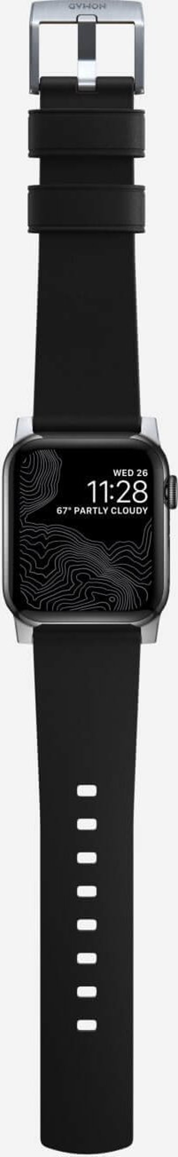 Nomad Nomad Active Strap Pro Black, silver - AW 44/42 mm