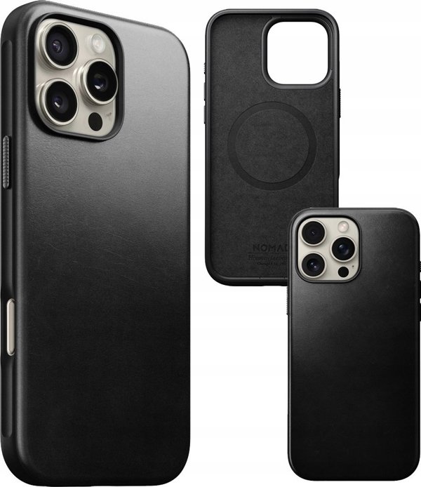 Nomad Nomad Modern Leather case, black - iPhone 16