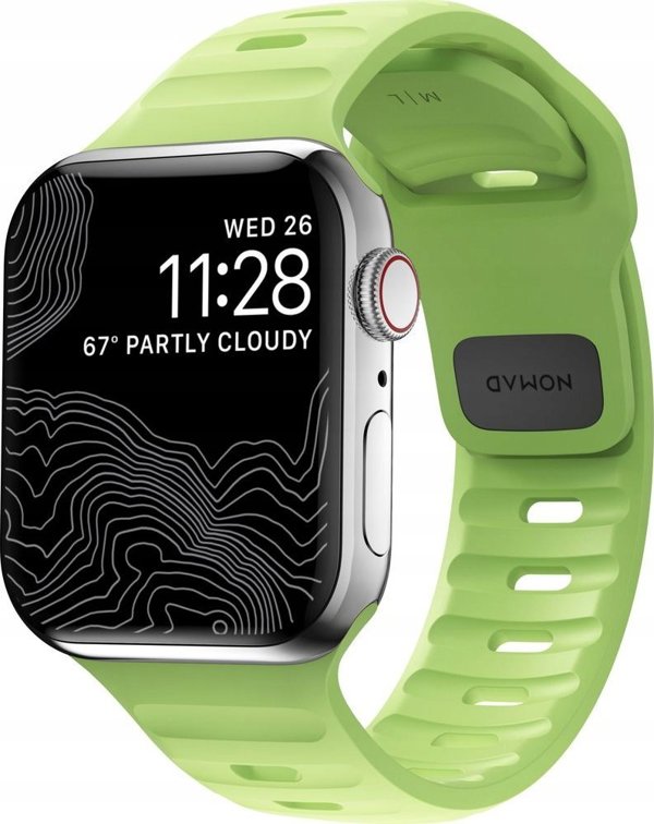 Nomad Sport Strap Glow 2.0 για Apple Watch 41mm/40mm/38mm, Φωσφοριζέ Λουράκι Σιλικόνης