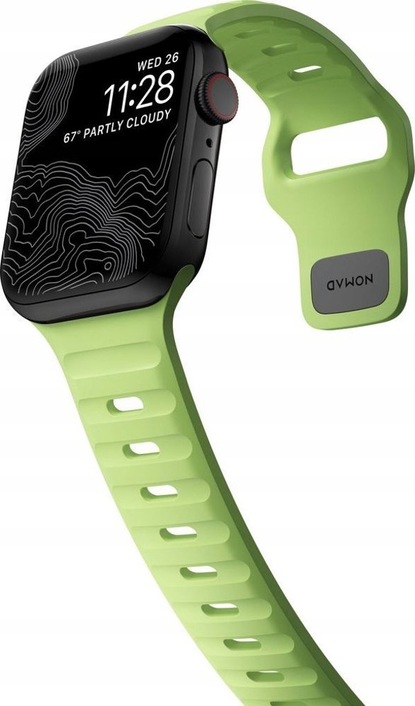 Nomad Sport Strap Glow 2.0 για Apple Watch 41mm/40mm/38mm, Φωσφοριζέ Λουράκι Σιλικόνης