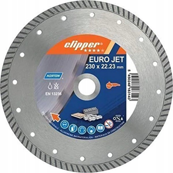 Norton Clipper διαμαντόδισκος 230x22,2mm συνεχής Turbo Pro Euro Jet Norton Clipper
