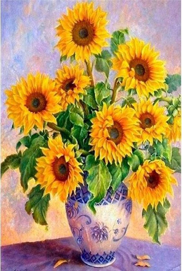 Norimpex Διαμαντοψηφίδες Ηλιοτρόπια, Σετ Diamond Painting 40x30cm