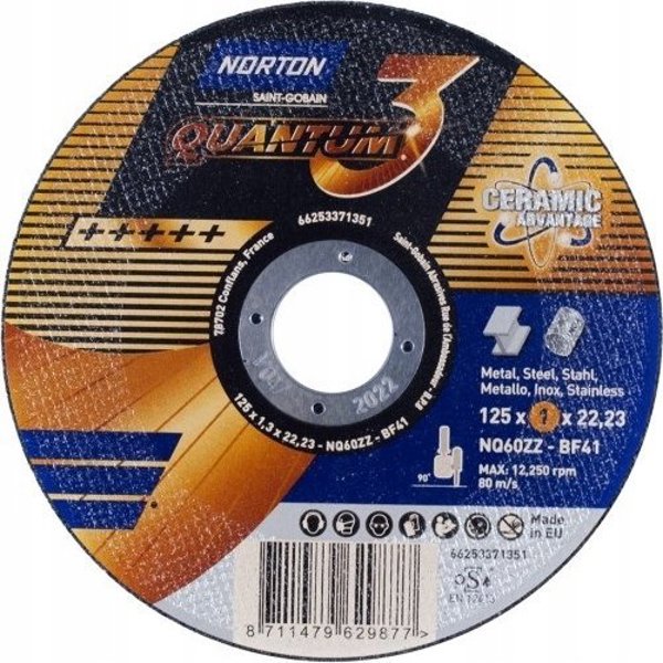 Norton NQ60ZZ-125x1.0x22.23-T41 NOR-Quantum 3