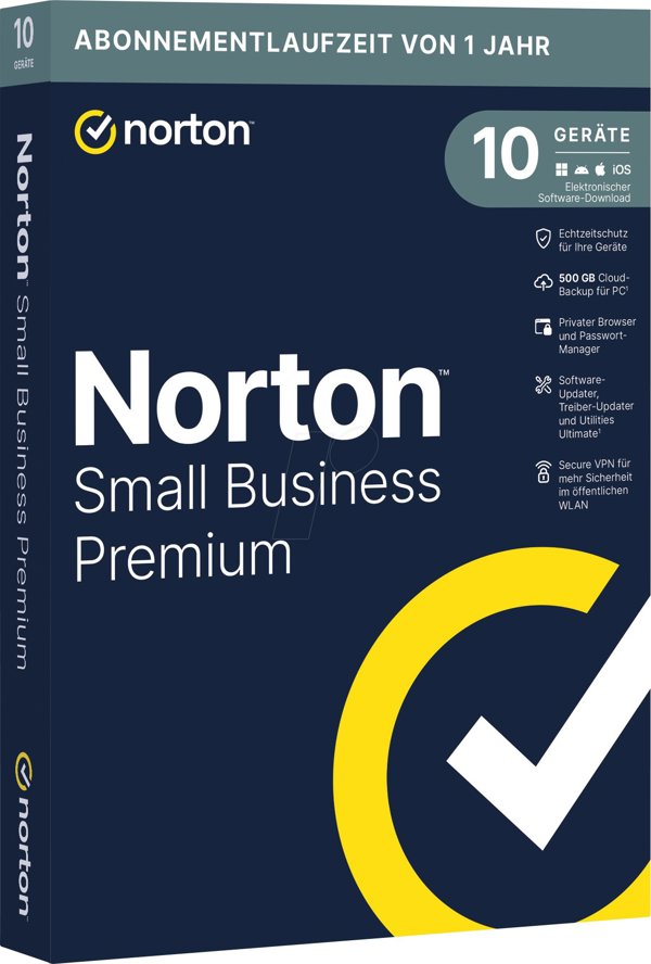 NORTON Small Business Premium 2.0 500GB GE 1 User 10 Device 1 Year Generic RSP MM GUM