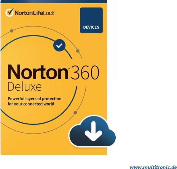 Norton 360 Deluxe - 50 GB chmura - 5 Devices, 1 Year - Box