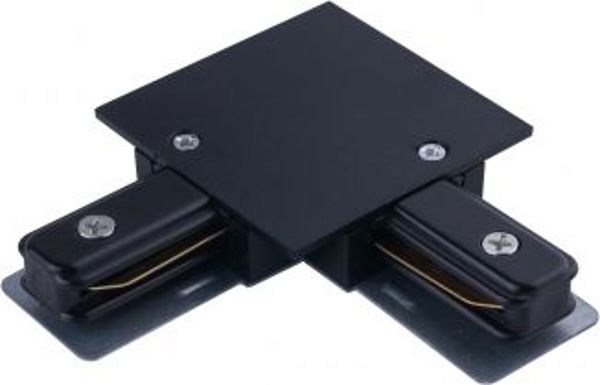 Nowodvorski Profile Recessed L-Connector Γωνιακός Σύνδεσμος L 90° Μαύρος