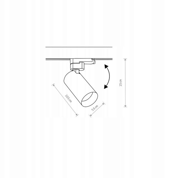 Προβολέας Nowodvorski Ctls Mono 10238, 1x10W, GU10, λευκό/χρυσό