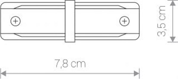 Nowodvorski Profile Straight Connector Ευθύς σύνδεσμος μαύρος 9453