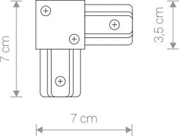 Nowodvorski Lacznik katowy L 90 moirwn gia rages Profile L-Connector mavro 9455