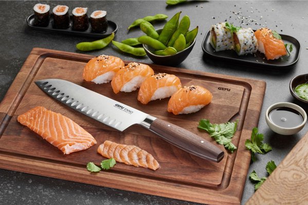 NPC Polska GEFU Μαχαίρι Santoku ENNO με αυλακώσεις 18 cm