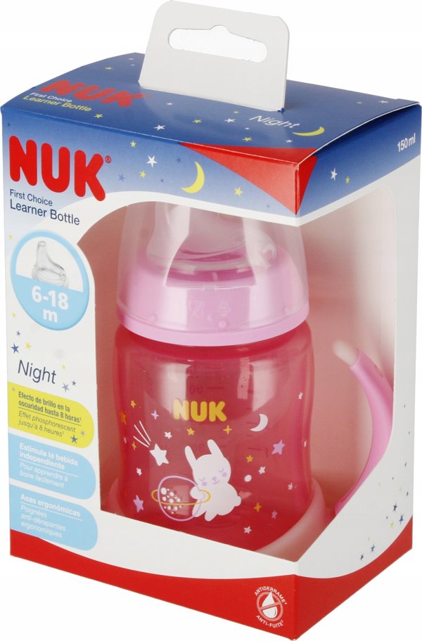 NUK NUK BUTELKA 150ML Z UCH 6-18M ROZ FC10743998 1/6