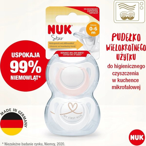 NUK NUK SMOCZEK USP 2EL 0-6M STAR R/B 10730713  1/6