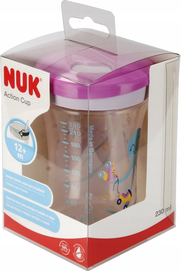 NUK Kubek 230ml 12m+ Action Cup Fioletowy (544360)