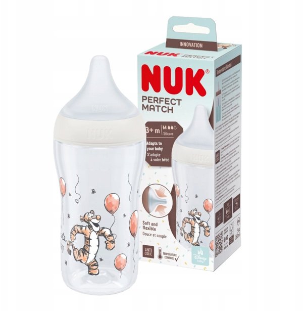 NUK Μπιμπερό PP με Θηλή Σιλικόνης 260ml, Σχέδιο Τίγρης