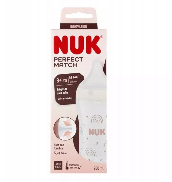 NUK BUTELKA PP 260ML SIL SM M PM 10742026 1/6