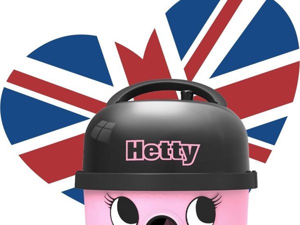 Numatic Hetty HET160 Ηλεκτρική Σκούπα με Κάδο 6L - Ροζ