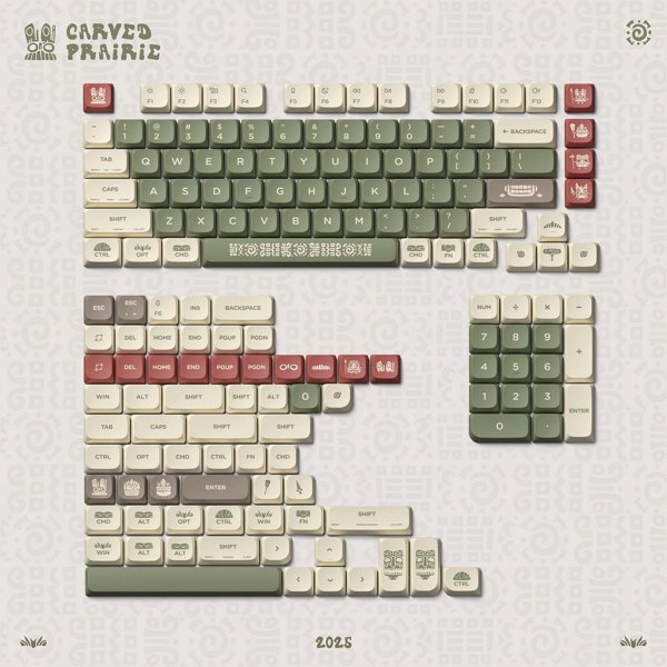 NuPhy - Carved Prairie nSA Dye-sub PBT Keycaps All in One
