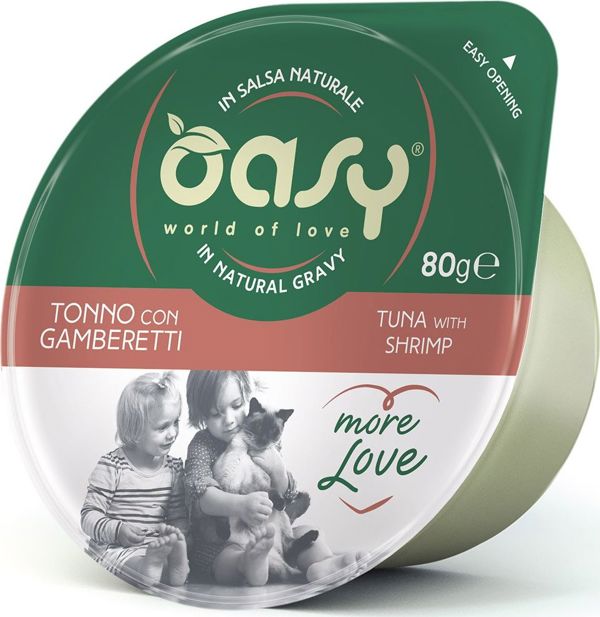 Oasy Oasy Kot More Love Cup Τόνος και Γαρίδες 70g
