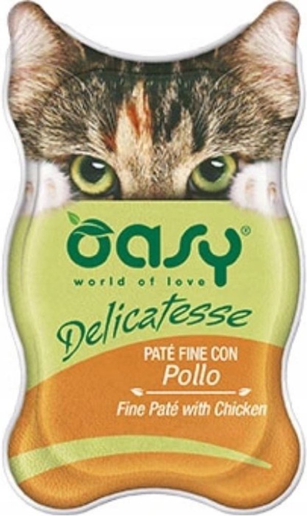 Oasy Delicatese Κοτόπουλο Υγρή Τροφή για Γάτες 85gr