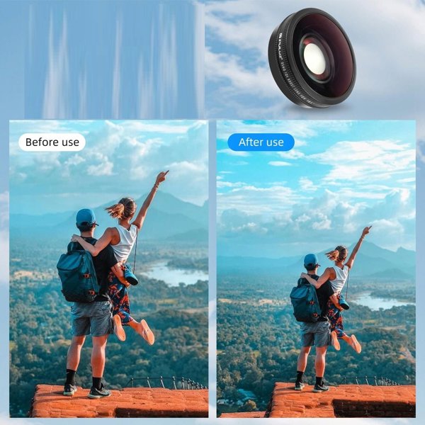 Puluz Ευρυγώνιος Φακός FOV Boost 185° για DJI Osmo Action 6, HD Γυαλί, PU1103