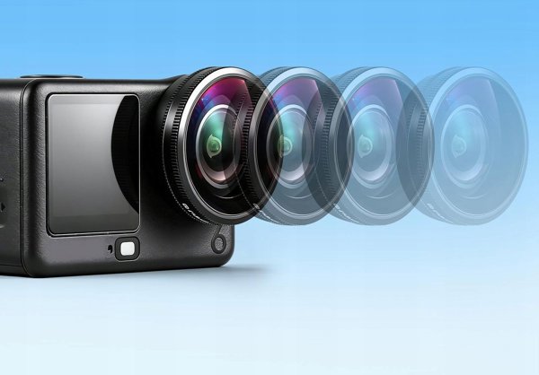 Puluz Ευρυγώνιος Φακός FOV Boost 185° για DJI Osmo Action 6, HD Γυαλί, PU1103