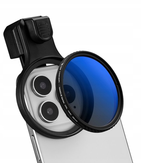 Obiektyw Soczewka Filtr Polaryzacyjny Cpl Do Telefonu Smartfona 58mm Klips / Kf15.0024