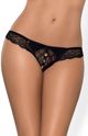 Obsessive Stringi damskie otwarte Miamor czarne r. S/M