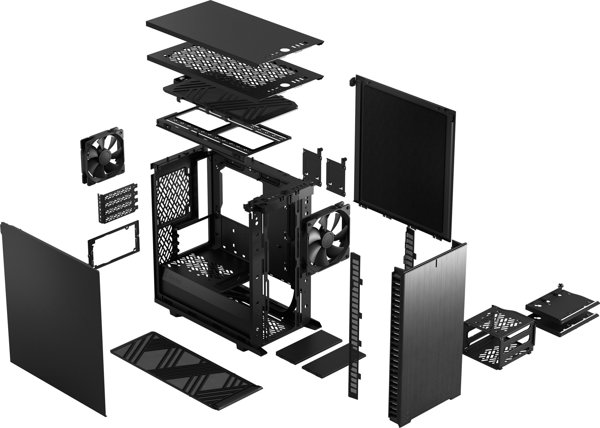 Fractal Design Define 7 Mini PC Case - Solid Panel - Μαύρο