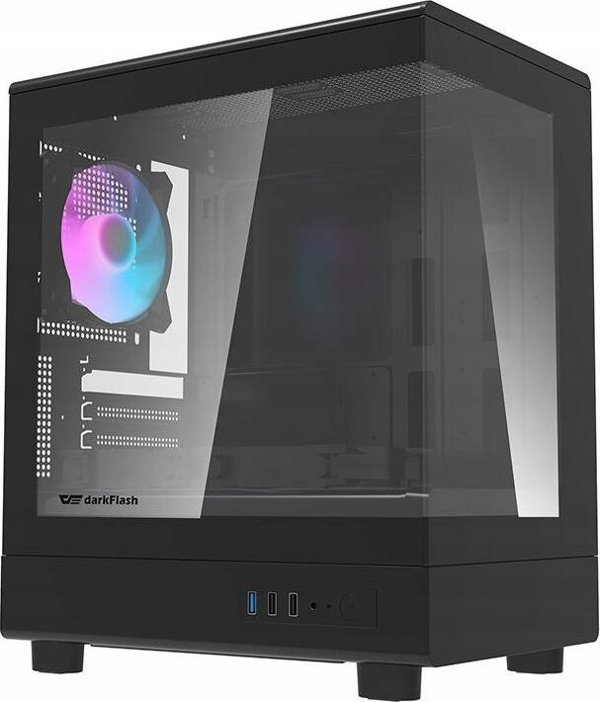 Κουτί υπολογιστή Darkflash DB330M + 3 ανεμιστήρες aRGB (μαύρο)