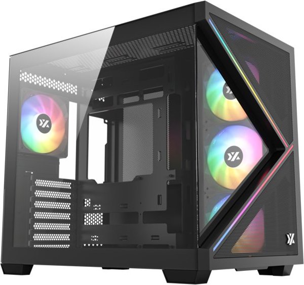 Obudowa XYZ PC GEAR Qubex ARGB czarna (X-CS-QUBEX-B)