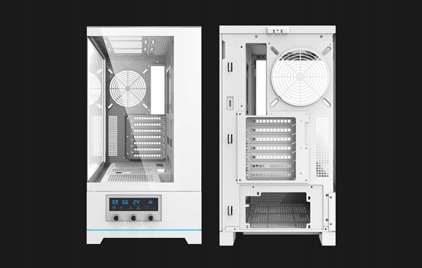 Κουτί υπολογιστή Darkflash DY451 χωρίς ανεμιστήρες (λευκό)