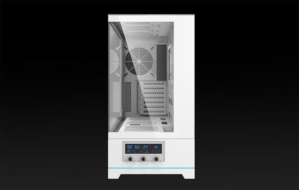 Κουτί υπολογιστή Darkflash DY451 χωρίς ανεμιστήρες (λευκό)