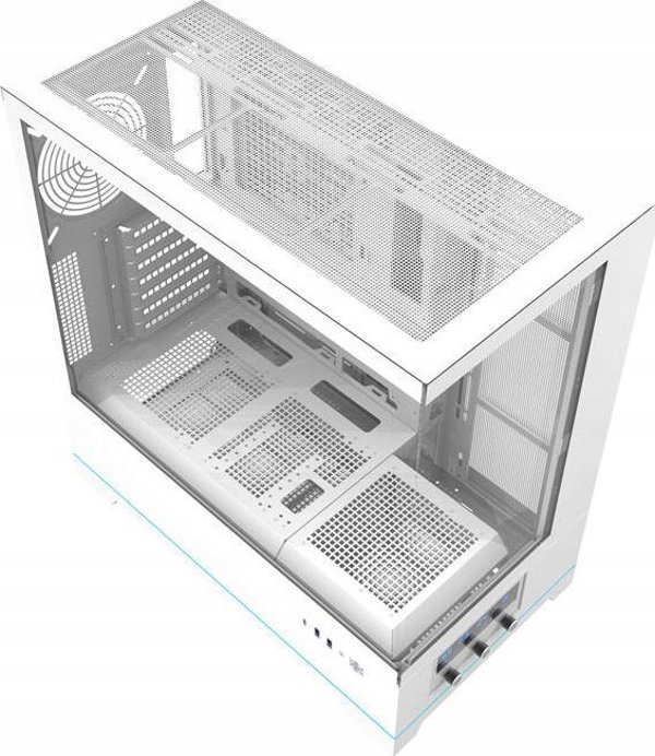 Κουτί υπολογιστή Darkflash DY451 χωρίς ανεμιστήρες (λευκό)