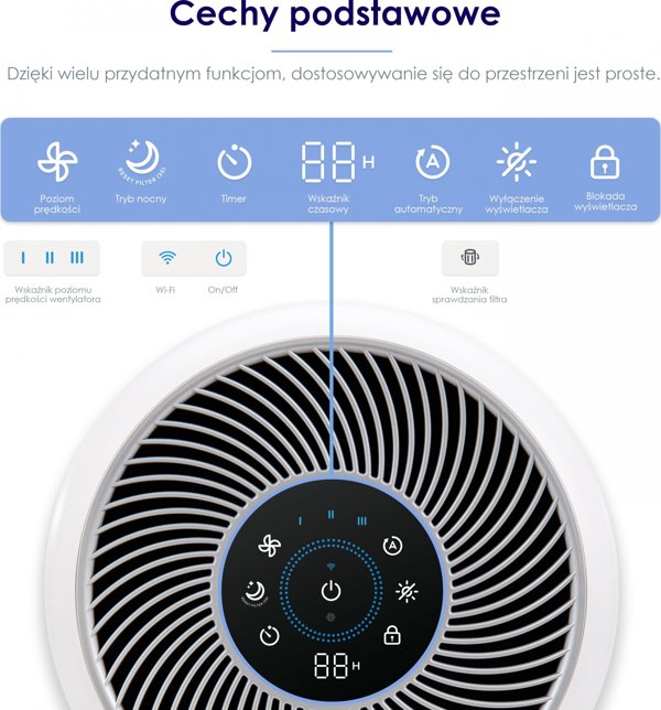 Levoit Core 300S Καθαριστής Αέρα με Φίλτρο HEPA H13, 195 CADR, για Δωμάτια έως 41m², Λευκό