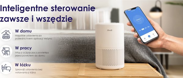 Levoit Core 200S Καθαριστής Αέρα με Φίλτρο HEPA H13, για Δωμάτια έως 35m², 170 CADR m³/h