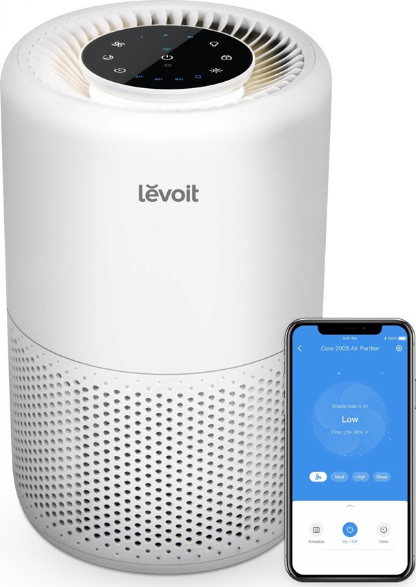 Levoit Core 200S Καθαριστής Αέρα με Φίλτρο HEPA H13, για Δωμάτια έως 35m², 170 CADR m³/h